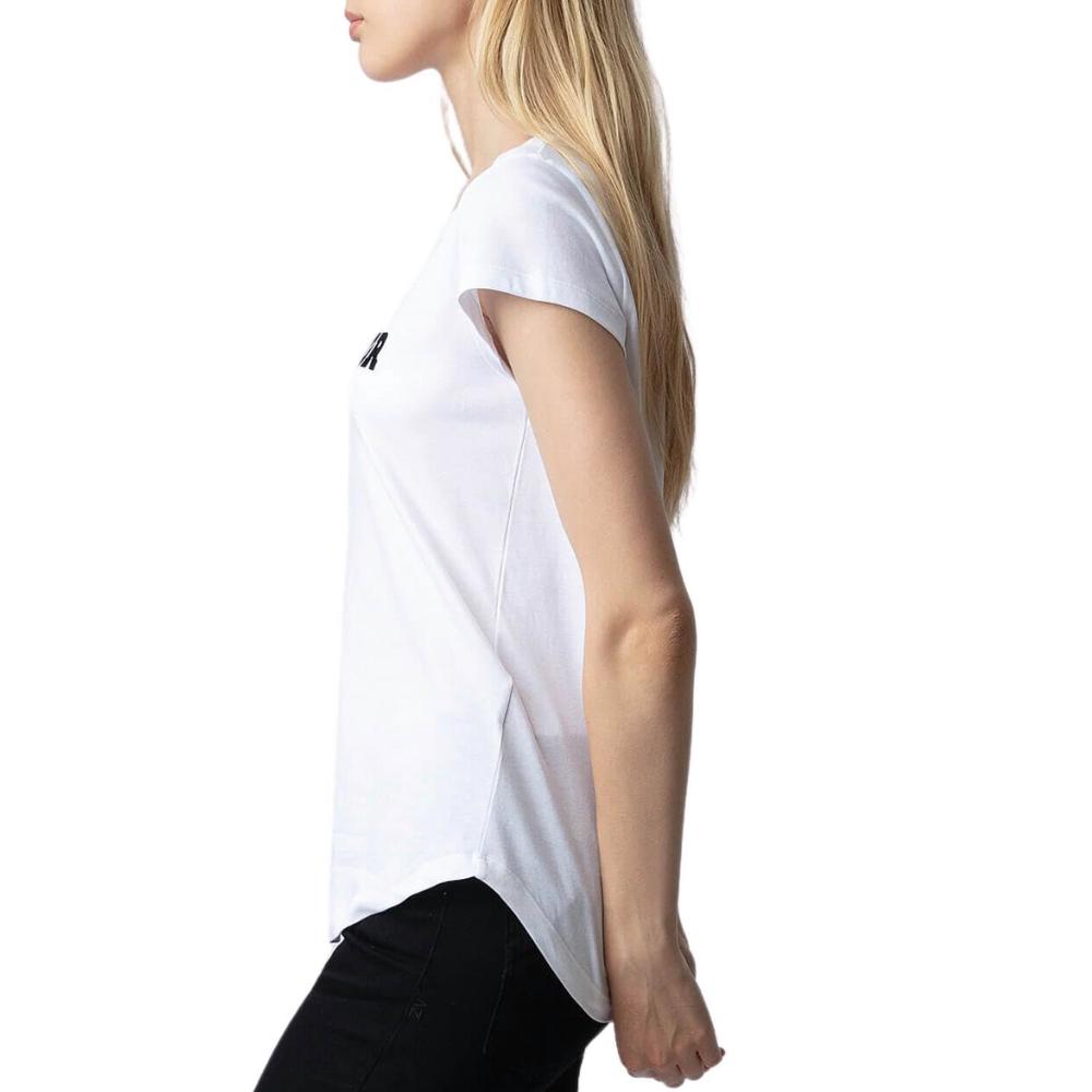NEW ZADIG & VOLTAIRE woop mon amour t-shirt in blanc - Picture 3 of 3